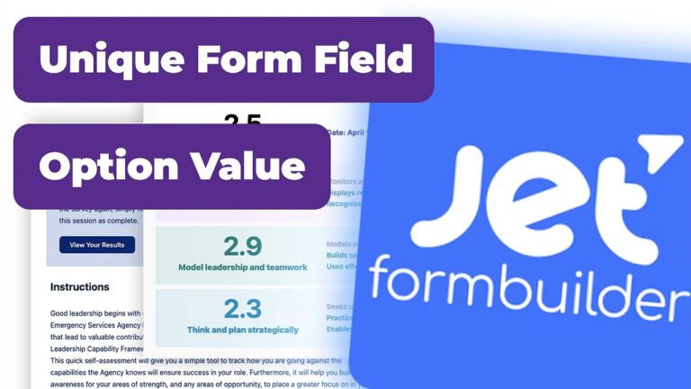 Customizing Form Field Names and Options in JetFormBuilder
