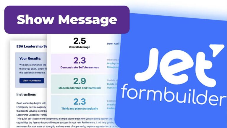 How to Create a Custom Message upon Survey Completion with JetFormBuilder